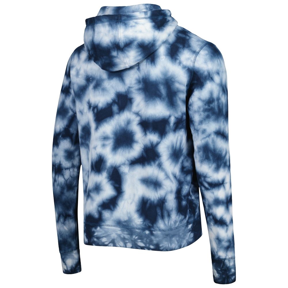 Men's New Era College Navy Seattle Seahawks Team Tie-Dye Pullover Hoodie