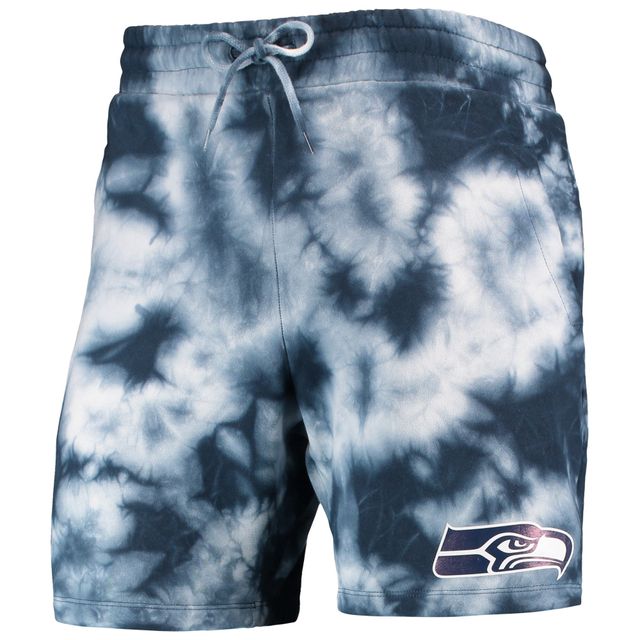 Short tie-dye Seattle Seahawks pour homme New Era College bleu marine