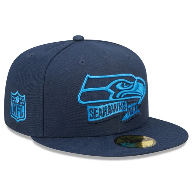 New Era Seattle Seahawks 2022 Sideline Throwback Royal Fitted Hat, 7