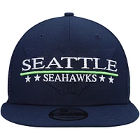 Casquette Snapback 9FIFTY Seattle Seahawks Totem New Era College Navy pour homme