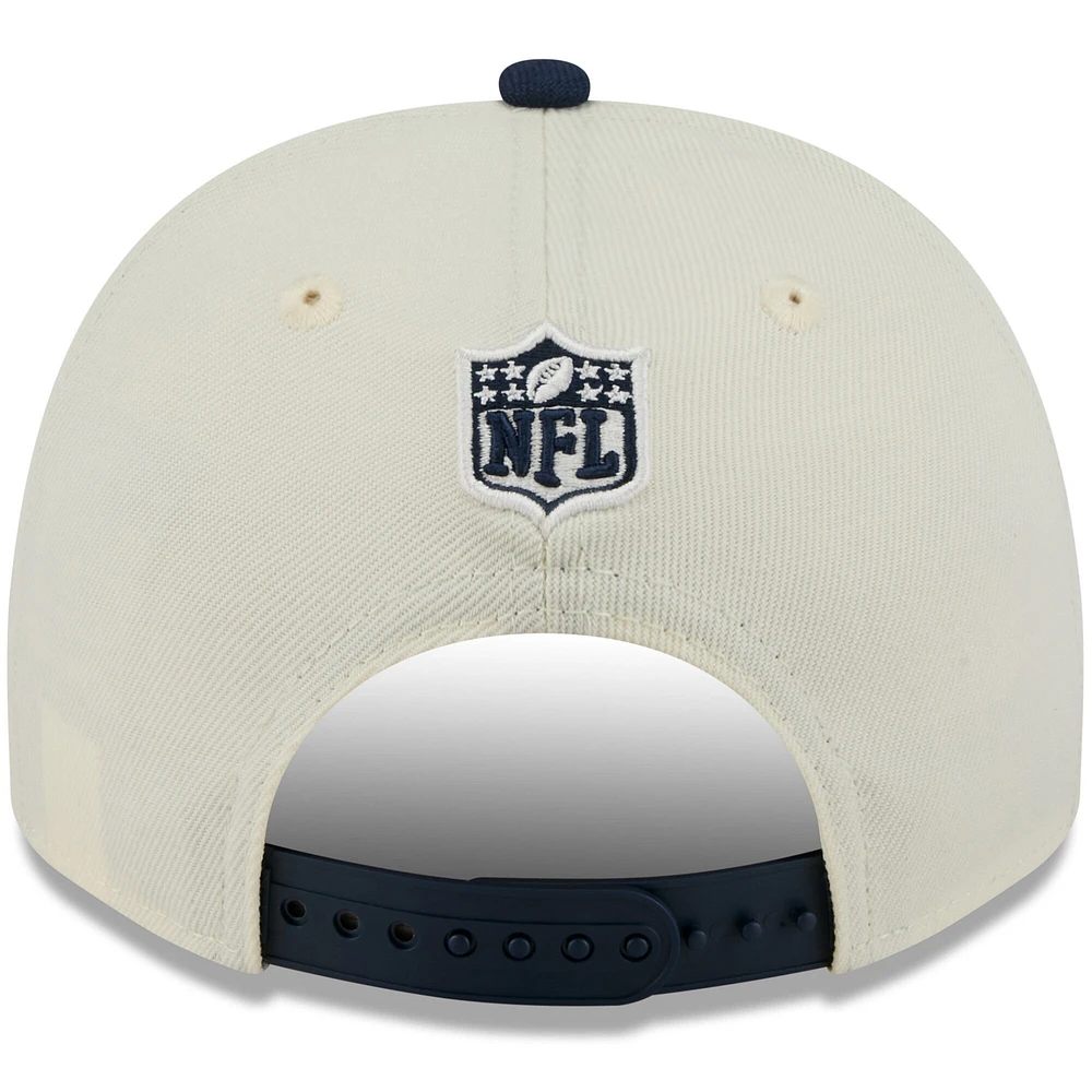Casquette snapback 9FIFTY A-Frame pour homme New Era, crème/bleu marine universitaire, Seattle Seahawks, draft NFL 2025