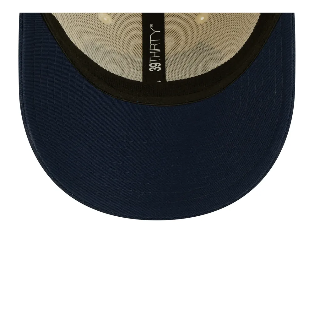 Casquette New Era Seattle Seahawks 2022 Sideline crème/bleu marine pour homme - 39THIRTY 2-Tone Flex Hat