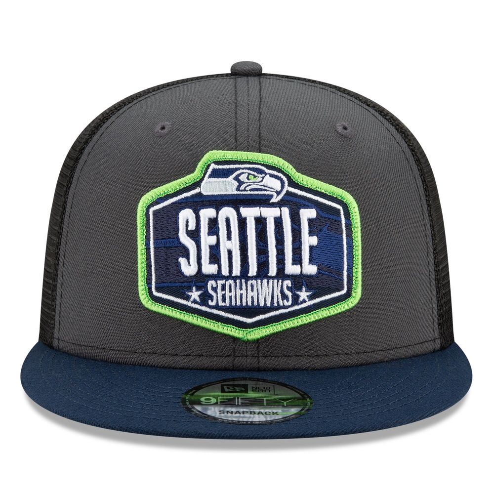 Men's Seattle Seahawks Navy Adjustable Trucker Hat