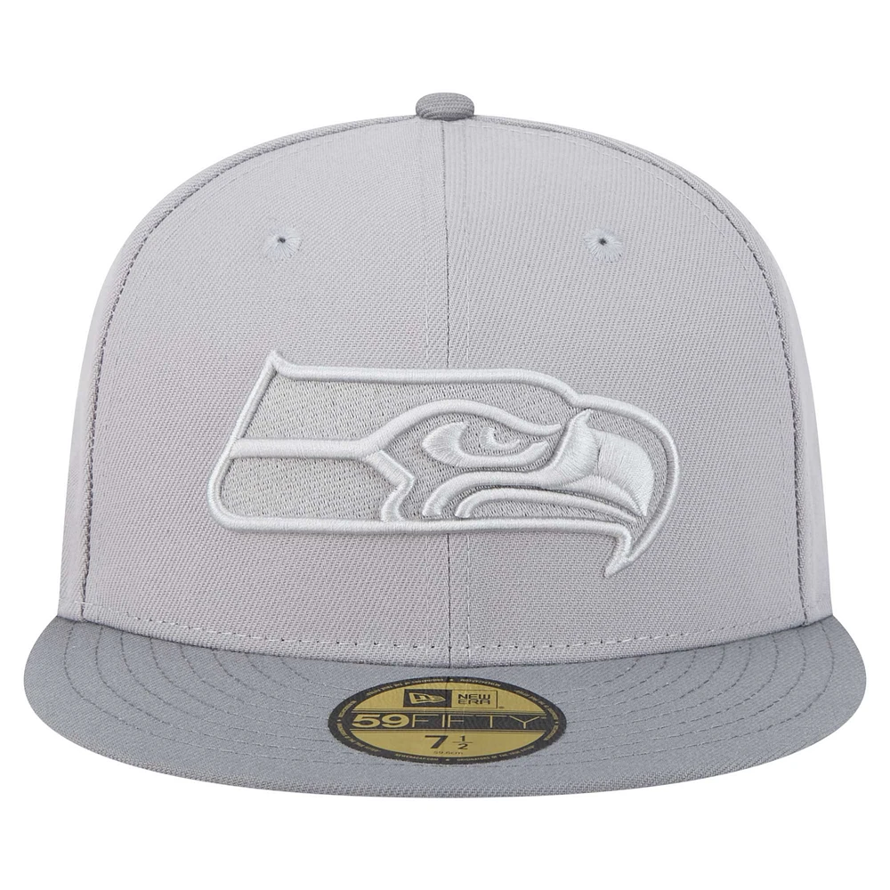 Casquette ajustée Iron Cloud 59FIFTY pour homme des Seattle Seahawks de New Era gris/graphite