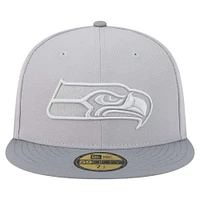 Casquette ajustée Iron Cloud 59FIFTY pour homme des Seattle Seahawks de New Era gris/graphite