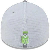 Men's New Era Gray Seattle Seahawks 2024 NFL Training Camp 39THIRTY Flex Hat