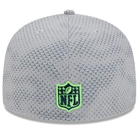 Casquette ajustée 59FIFTY Seattle Seahawks 2024 Sideline New Era pour homme, grise