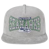 Casquette de golf ajustable en velours côtelé gris Seattle Seahawks New Era pour homme