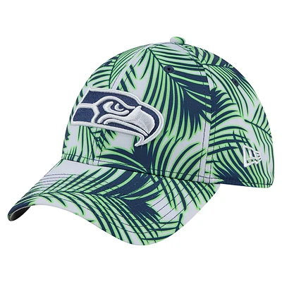 Men's New Era Gray Seattle Seahawks Palms 39THIRTY Flex Hat