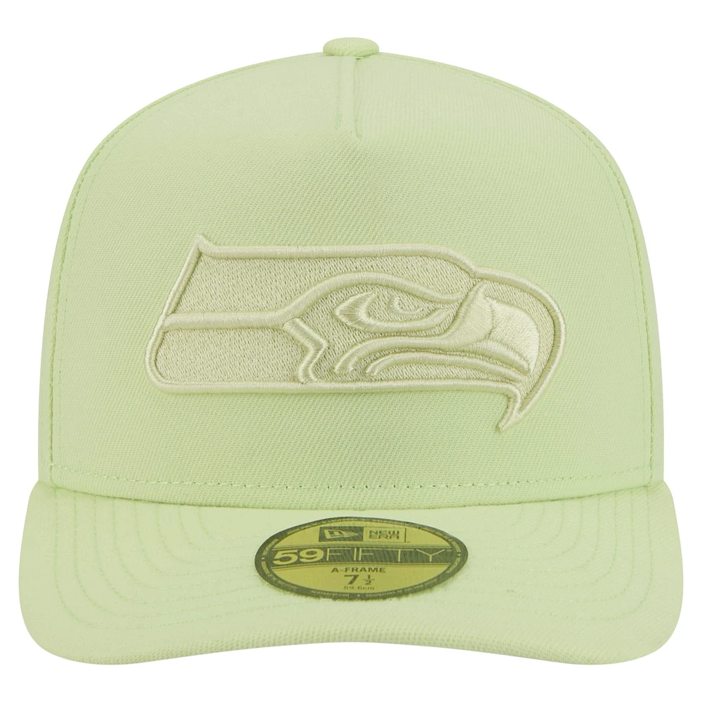 Casquette ajustée A-Frame 59FIFTY pour homme, coloris vert, des Seattle Seahawks de New Era