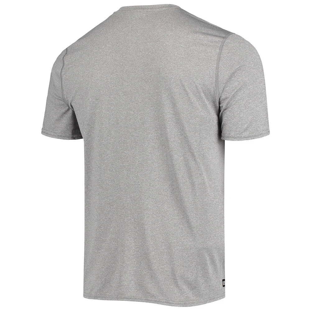 Men's New Era Heathered Gray Seattle Seahawks Combine Authentic Game On T-Shirt