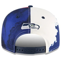 Men's New Era Navy Seattle Seahawks 2022 Sideline - 9FIFTY Ink Dye Snapback Hat
