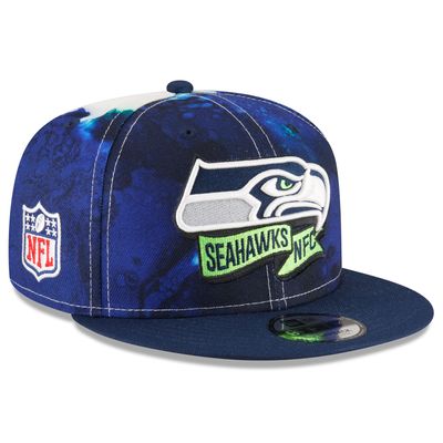 Men's New Era Navy Seattle Seahawks 2022 Sideline - 9FIFTY Ink Dye Snapback Hat