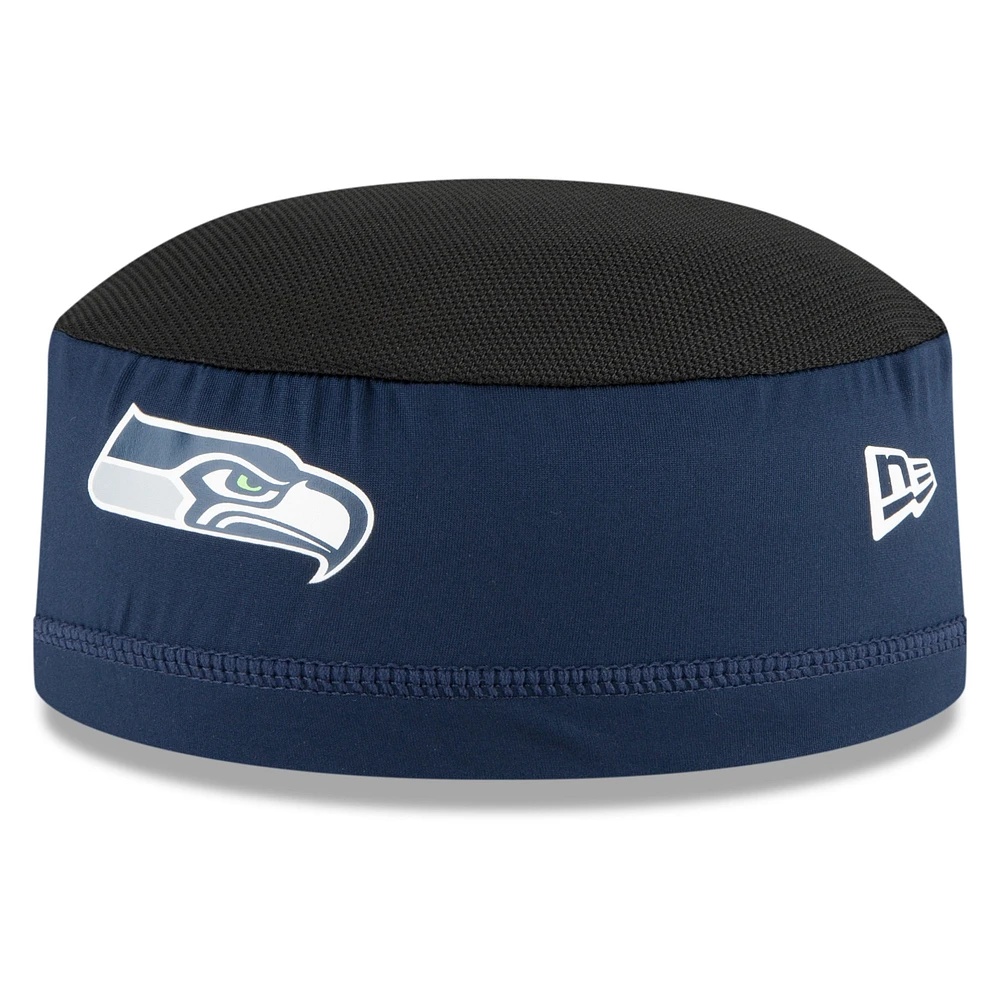 Casquette Skully d'entraînement Seattle Seahawks NFL New Era pour homme, bleu marine