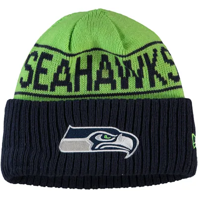 Lids Seattle Seahawks Preschool Mascot Cuffed Knit Hat with Pom - Neon  Green