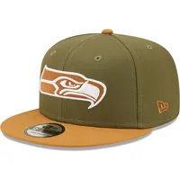 Men's New Era Brown Seattle Seahawks Team Color Pack 59FIFTY Fitted Hat