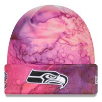 Men's New Era Pink Seattle Seahawks 2022 NFL Crucial Catch - Cuffed Knit Hat