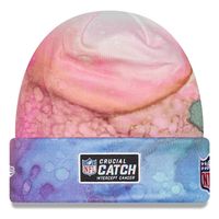 Men's New Era Pink Seattle Seahawks 2022 NFL Crucial Catch - Cuffed Knit Hat