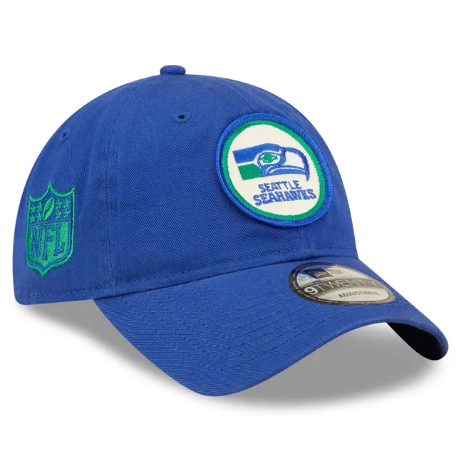 New Era Seattle Seahawks 2022 Sideline Throwback Royal Fitted Hat, 7