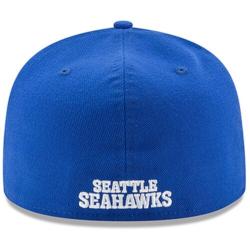 Men's New Era White Seattle Seahawks Omaha 59FIFTY Fitted Hat