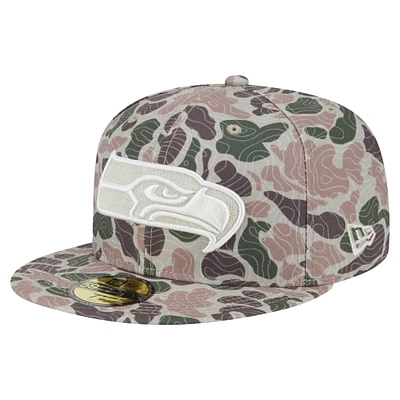 Casquette ajustée 59FIFTY Geo Camo de Seattle Seahawks New Era pour homme