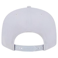 Men's New Era Seattle Seahawks Main White on White 9FIFTY Snapback Hat