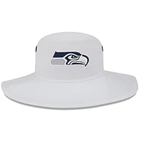 Chapeau bob panama New Era Seattle Seahawks 2023 NFL Training Camp blanc pour homme