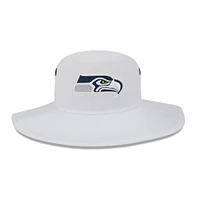 Men's New Era White Seattle Seahawks 2023 NFL Training Camp Panama Bucket Hat