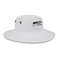 Men's New Era White Seattle Seahawks 2023 NFL Training Camp Panama Bucket Hat