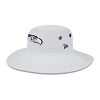 Chapeau bob panama New Era Seattle Seahawks 2023 NFL Training Camp blanc pour homme