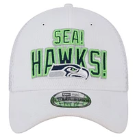 Men's New Era White Seattle Seahawks Breakers 39THIRTY Flex Hat