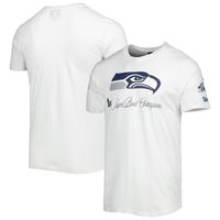 Men's New Era White Seattle Seahawks Historic Champs T-Shirt