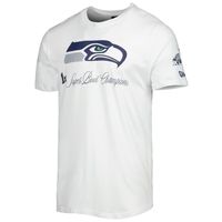 Men's New Era White Seattle Seahawks Historic Champs T-Shirt