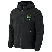 Sweat à capuche zippé en sherpa noir pour homme de la collection NFL x Darius Rucker Fanatics Seattle Seahawks