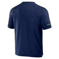 Men's NFL x Darius Rucker Collection by Fanatics College Navy Seattle Seahawks Washed Raglan Henley T-Shirt