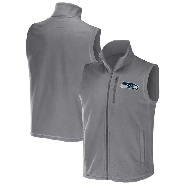 Lids Seattle Seahawks Cutter & Buck Throwback Logo Mainsail Sweater-Knit  Full-Zip Vest