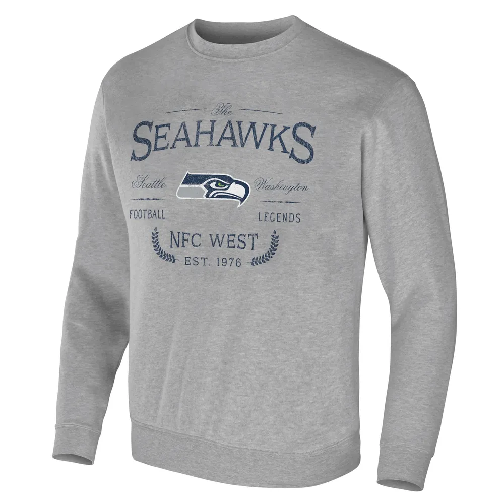 NFL x Darius Rucker Collection by Fanatics Men's NFL x Darius Rucker  Collection by Fanatics Heather Gray Seattle Seahawks Pullover Sweatshirt