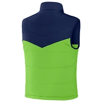 Men's NFL x Darius Rucker Collection by Fanatics Navy Seattle Seahawks Colorblocked Full-Zip Vest