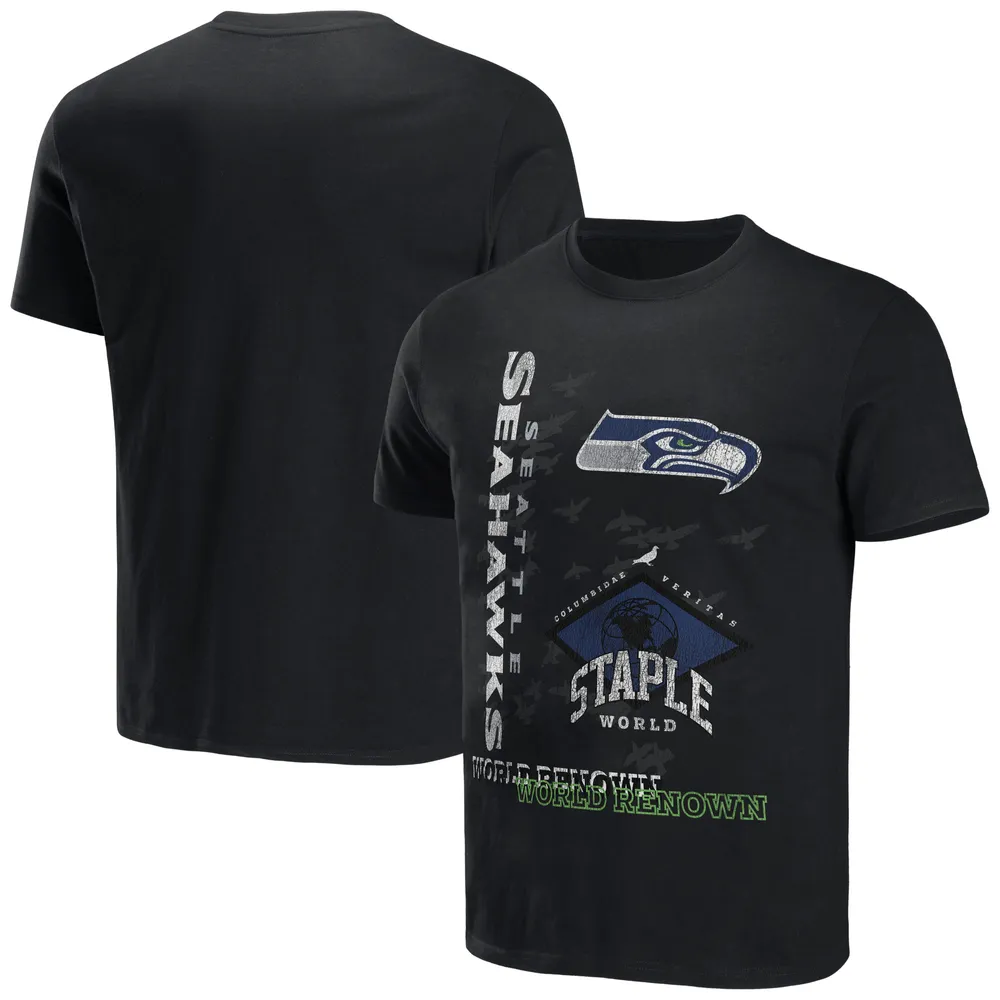 Men's Seattle Seahawks Vivid '47 Brand Black Fan T-Shirt