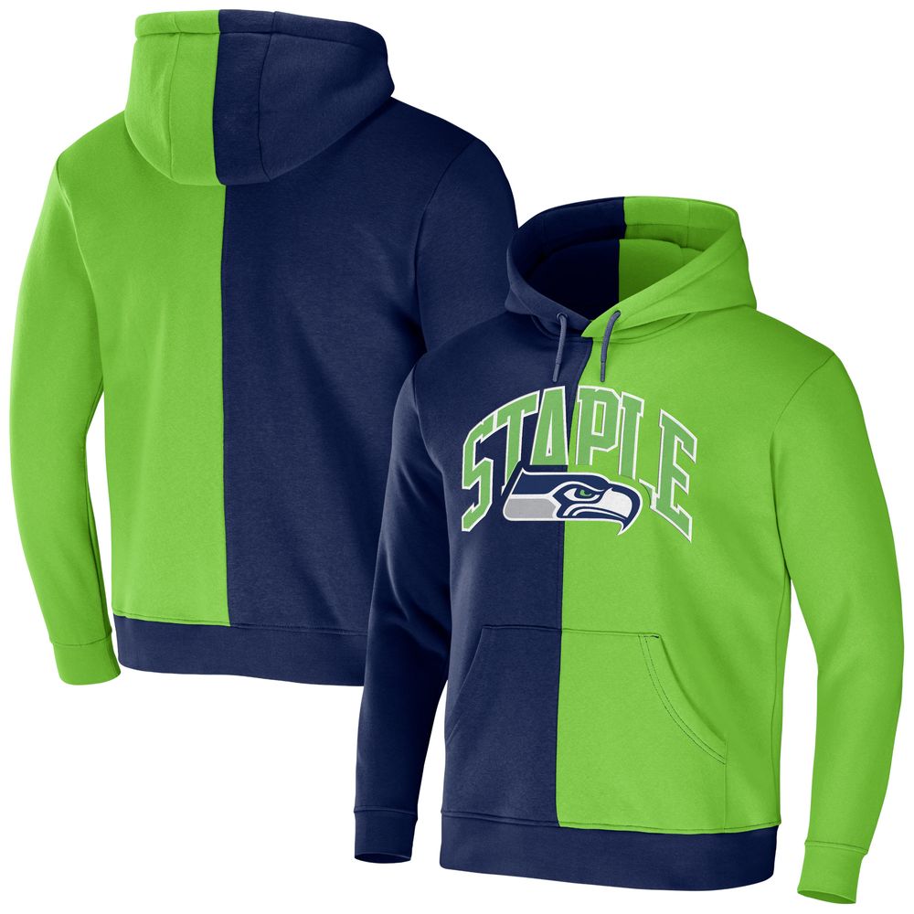 Seattle Seahawks Hoodie Mens Large Blue Pullover Football Sweater