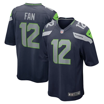 Men's Nike 12s College Navy Seattle Seahawks Game Team Jersey