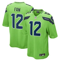 Men's Nike 12s Neon Green Seattle Seahawks  Game Jersey