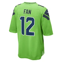 Men's Nike 12s Neon Green Seattle Seahawks  Game Jersey