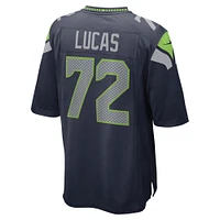 Men's Nike Abraham Lucas College Navy Seattle Seahawks Game Player Jersey
