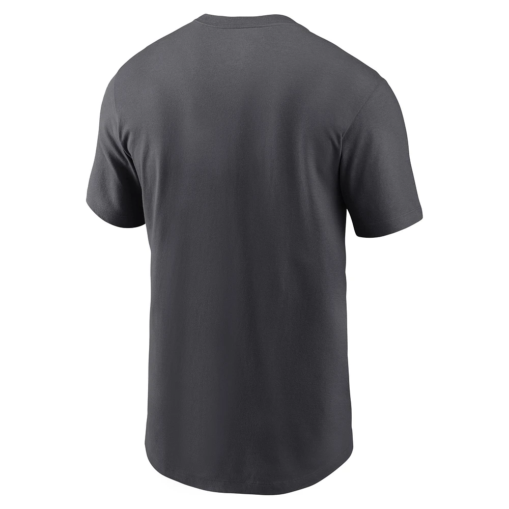 T-shirt essentiel avec logo Nike Anthracite Seattle Seahawks pour homme