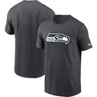 T-shirt essentiel avec logo Nike Anthracite Seattle Seahawks pour homme