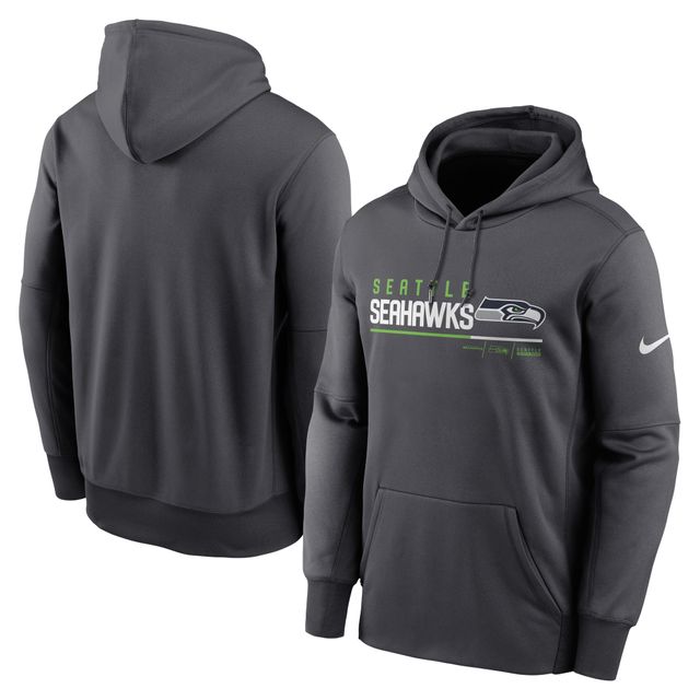 Sweat à capuche fendu Nike Seattle Seahawks Prime Logo pour homme, anthracite