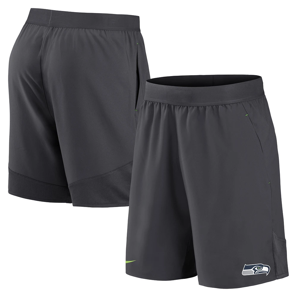 Short tissé stretch Seahawks de Seattle Nike anthracite pour homme