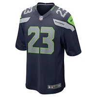 Maillot de match Nike Artie Burns pour hommes, bleu marine, Seattle Seahawks