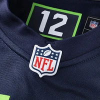 Maillot de match Nike Artie Burns pour hommes, bleu marine, Seattle Seahawks